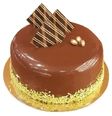 Enfes Sade Çikolatalı Küçük Boy Yuvarlak Pasta